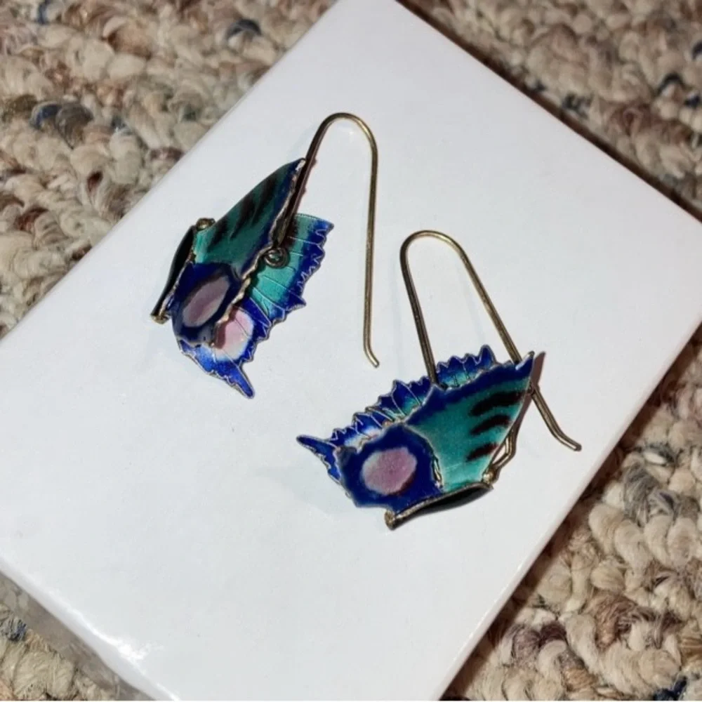 Vintage butterfly earrings - Picture 1 of 2